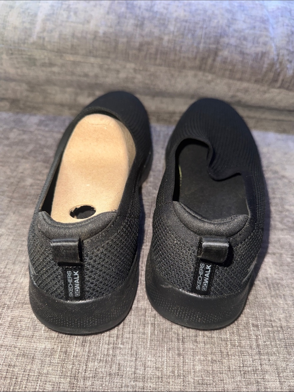 Skechers Go Walk 6 Clear Virtue Black Slip On Shoes Womens Size 9 new - Picture 4 of 6